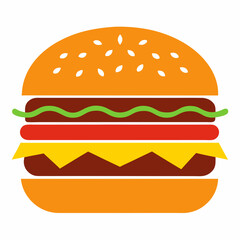 hamburger isolated on white