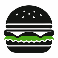 hamburger isolated on white