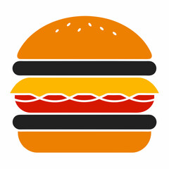 hamburger isolated on white