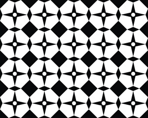 Abstract pattern in Arabian style. Seamless vector background. Black and white Graphic modern pattern.
