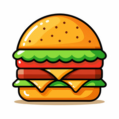 hamburger isolated on white