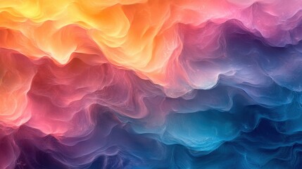 Obraz premium Vibrant abstract clouds swirl in a beautiful spectrum of colors expressing emotion and energy in a digital canvas