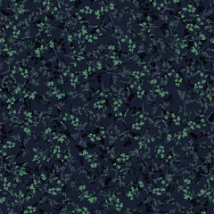 digital and textile flowers Seamless Pattern