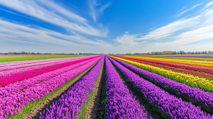 Fototapeta premium Vibrant Flower Fields of Spring