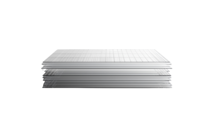 polycarbonate sheet with thin lines on the surface Transparent Background.