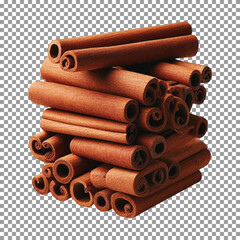 Natural Cinnamon Sticks for Cooking and Decoration on transparent background, png, psd
