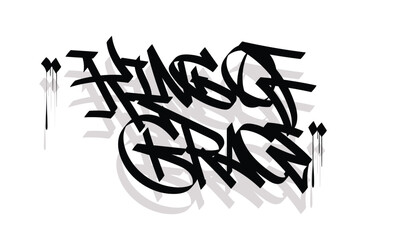 KING OF GRACE graffiti tag style design