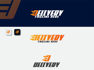 Delivery typography wordmark logo design. Fast d letter logo vector. Delivery boy logo design template with d letter and gradient color. Typography text design for courier service. 