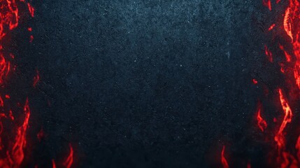 Fiery Inferno Frame Dark Background with Red Flames