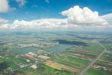 Expansive Farmland Beneath the Clouds