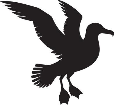 recommend clip art: albatross bird silhouette design vector art illustration