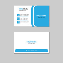 Flat business card design template.