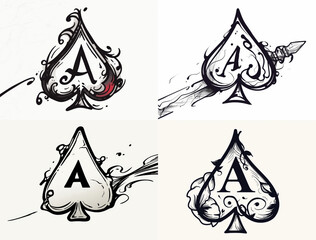 Ace pf spades Tattoo idea sketch