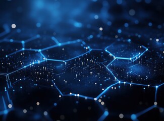 Obraz premium Abstract Hexagonal Network Design