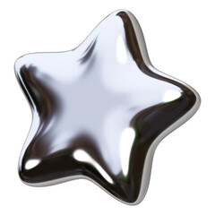 metallic abstract shape 3d illustration