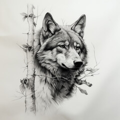 Wolf Tattoo idea sketch