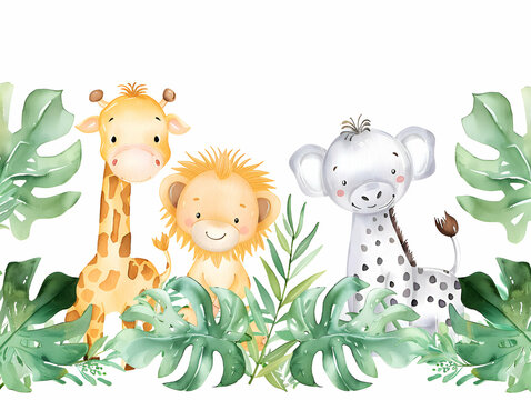ungle Friends: A Cute and Playful Safari Adventure with Baby Animals