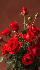 Naklejka premium red roses, masterpiece, with white tones