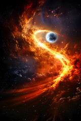 Fototapeta premium Artistic Representation of Abiogenesis: The Emergence of Life through Natural Processes on Early Earth