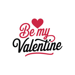 Happy Valentines day LetteringTypography Vector Illustration.