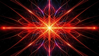 Vivid star pattern with vibrant light trails.