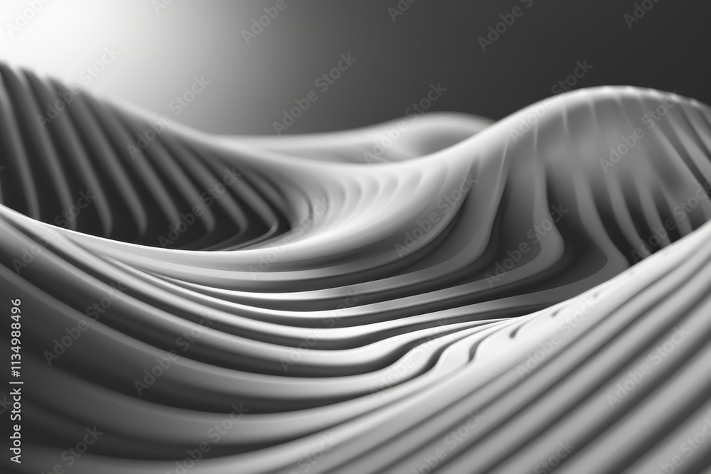 Poster textured waves of material create an elegant flow, showcasing intricate patterns and shadows. the mo