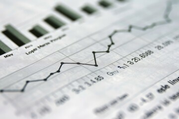 A line graph illustrates month-by-month data trends alongside a bar chart, highlighting changes and patterns in values over time for clear analysis.