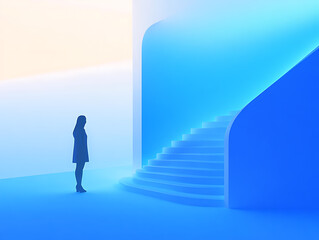 Obraz premium Stairs art gallery illustration