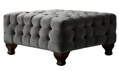 A charming velvet ottoman with rich texture, soft surface, and a luxurious feel, adding elegance and comfort to any room