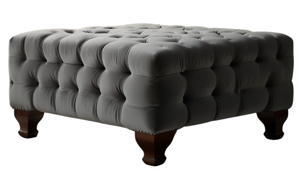 A charming velvet ottoman with rich texture, soft surface, and a luxurious feel, adding elegance and comfort to any room