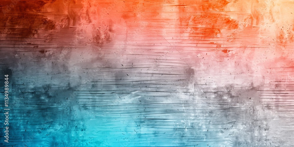 Poster a captivating abstract texture featuring warm orange and cool blue gradients, creating a stunning vi