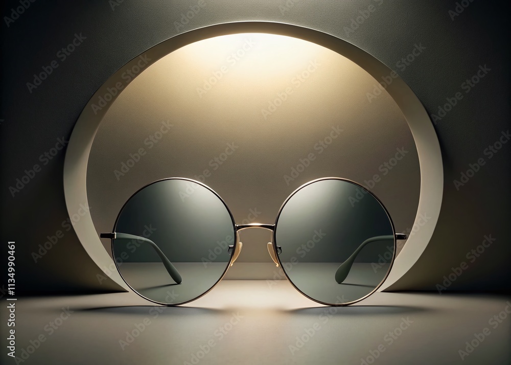 Poster gray circle and oval shades with realistic shadows on a clear background, versatile templates for gr