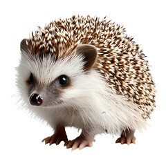 Obraz premium Cute hedgehog, isolated on a transparent background.
