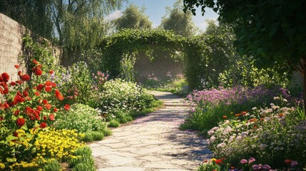 Obraz premium Butterfly garden supporting pollinator