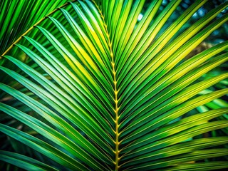 Fototapeta premium Hand Drawn Palm Leaf Illustration Capturing Nature's Beauty in a Documentary Style, Perfect for Eco-Friendly Themes and Tropical Aesthetic Projects