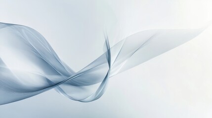 Abstract Gray and White Flowing Design