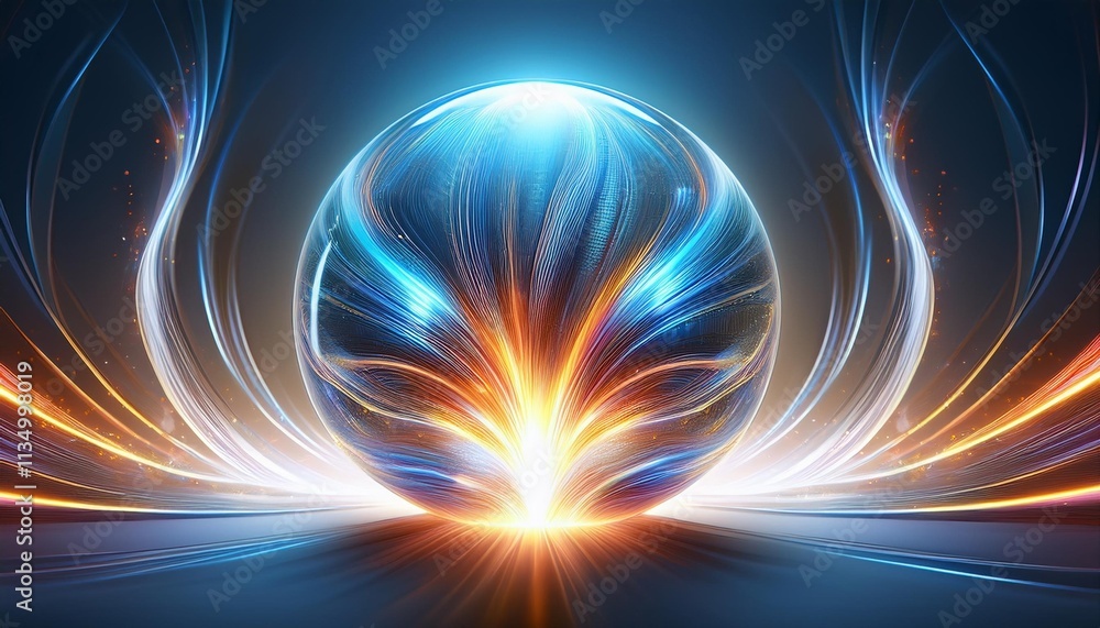 Wall mural abstract background with rays