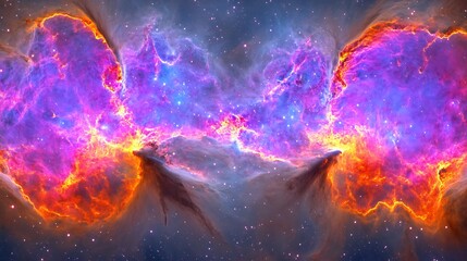 A Cosmic Dance of Nebulae and Stars