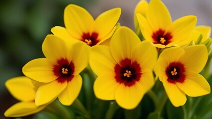 Close up of yellow flowering plant, Narcissus daffodil flower on sunshine and blur background 