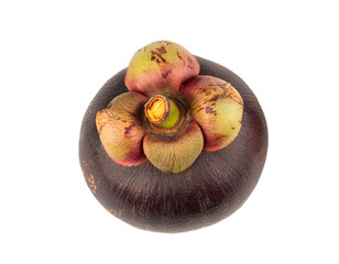 Fresh mangosteen fruit isolated on transparent background