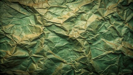 Fototapeta premium Abstract Crumpled Green Paper Texture with Subtle Grunge and Distressed Effects