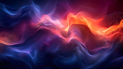 Abstract Nebula: A mesmerizing abstract artwork depicting a celestial nebula with vibrant hues of blue, purple, and orange, creating a dynamic and ethereal visual experience.