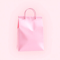 white paper bag 3d render icon isolated on transparent background cutout