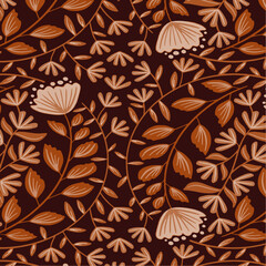 Seamless PAttern Design Art Flower Fabric