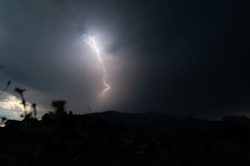 lightning in the sky