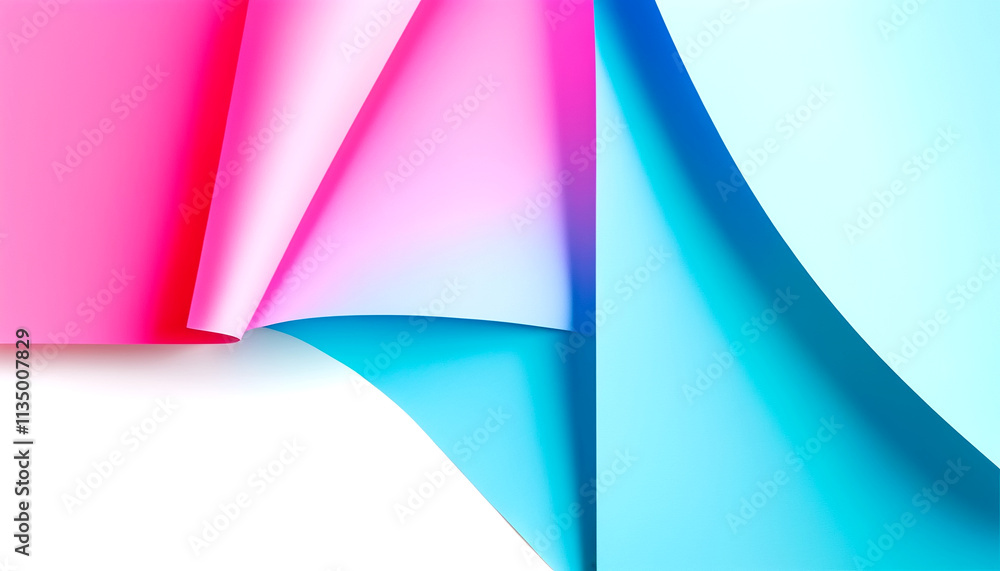 Poster colorful abstract folds create a vibrant and dynamic visual display