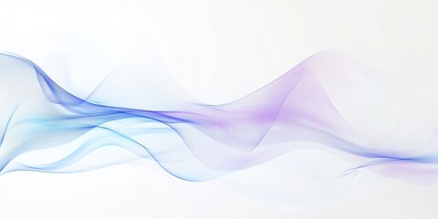 Fototapeta premium Abstract blue and purple wave flowing on white background.