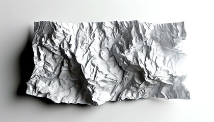 Crumpled white paper casting soft shadows under gentle light