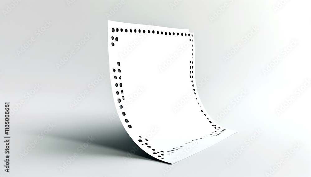 Poster curved paper sheet with unique dot patterns and textures