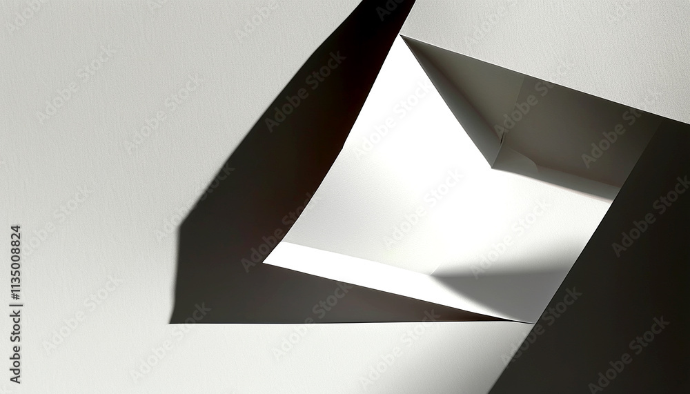 Poster creative interplay of light and shadow in abstract architecture design